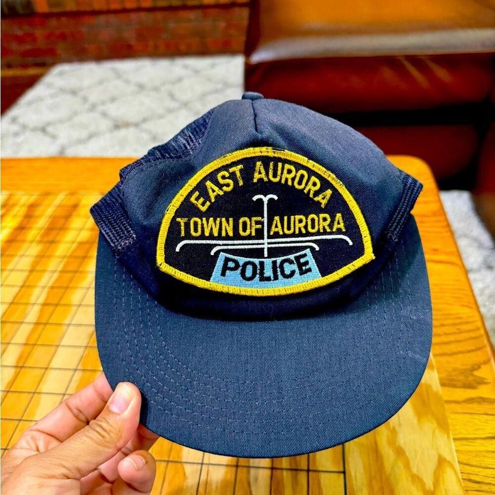 Vintage Police Men's Blue Hatā
